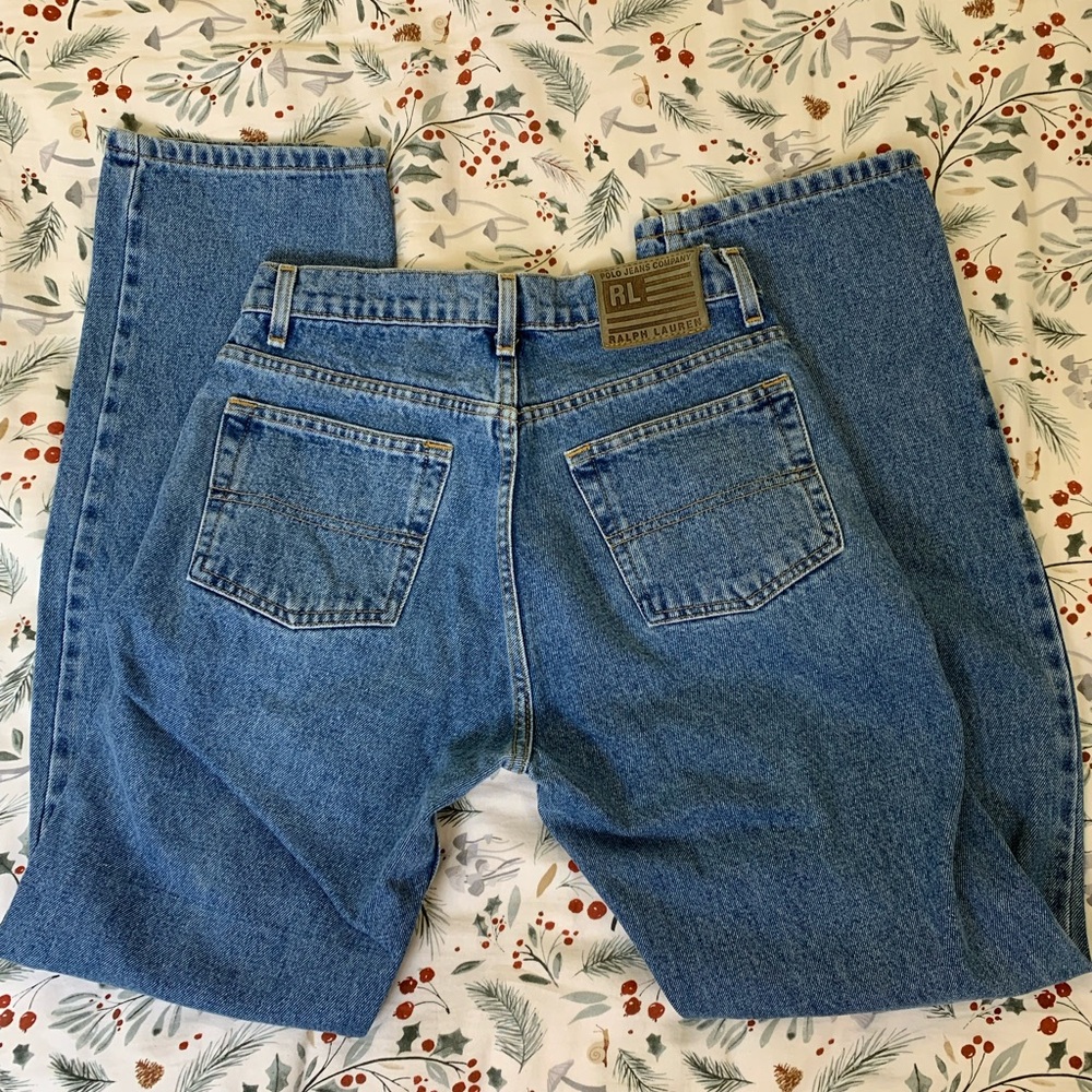 Vintage 90s polo, Ralph Lauren jeans mid-rise